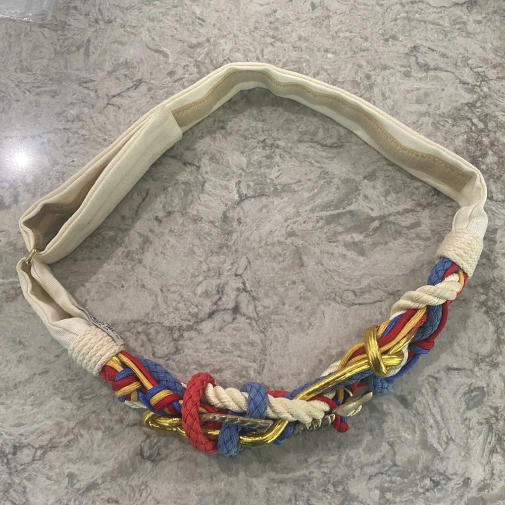 Vintage Carolyn Tanner Designs Inc. Atlanta, GA Anchor Braided Ajustable Belt